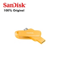 Unidad de Memoria USB para Teléfono de 128 GB, Tipo C y Tipo A, USB 3.2, Color Amarillo Narciso, SDDDC6-128G-G46YD