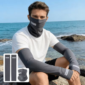 Conjunto 2 en 1 de Mascarillas Faciales y Mangas Protectoras para Ciclismo y Deportes de Verano con Protección UV para Hombre, Nuevo Estilo - Product Image 3