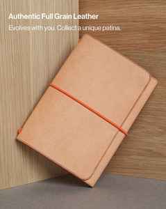 Minimal Style Genuine Leather Heavy Duty Smell Proof Protection <b>A5</b> Notebook Cover Case Journal Sleeve Refillable Organizer - Product Image 2