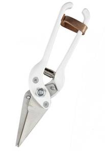 Cisaille à sabots réutilisable à poignée blanche avec lame dentelée pour la coupe des sabots des moutons et des chèvres - Product Image 1