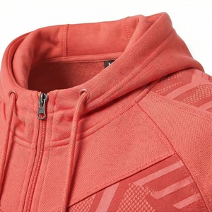 Ensemble de survêtement pour homme avec capuche corail, sweat-shirt et pantalon à fermeture éclair intégrale, couleur unie décontractée, respirant, en polyester, vêtements de sport pour l'automne - Product Image 4