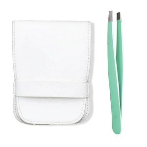 Juego de Pinzas para Cejas de Acero Inoxidable Reutilizables, Duraderas y Profesionales de Alta Calidad con Punta Inclinada y Logotipo Personalizado - Product Image 3