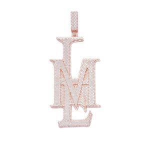 Elegante collar de Moissanite Iced Out Hip Hop chapado en oro colgante de nombre de letra de diamante personalizado para amantes de la fiesta - Product Image 1