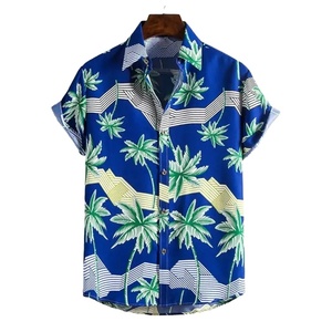 Full Printing Spring Summer Men Hawaiian Beach Shirt And Shorts <b>Sets</b> Hawaiian Ins Shirt - Product Image 1