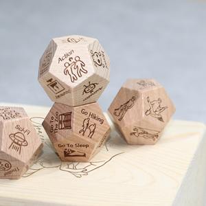 Dados de Madera Universales para Juegos de Mesa, Dados Poliédricos de Madera Multiusos para Todos los Juegos de Rol de Mesa, Artículo de Juego de Alta Calidad al por Mayor - Product Image 3