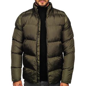 Bombardier d'hiver en coton à bulles Manteaux d'hiver en coton Vestes grande taille Veste mince rembourrée pour hommes avec col montant - Product Image 4