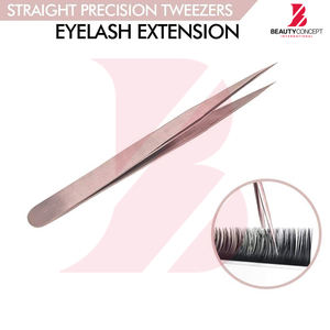 Pinzas para extensiones de pestañas, punta curva, herramientas de belleza de acero inoxidable de alta precisión para maquillaje - Product Image 2