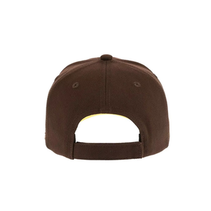 หมวกแก๊ปแบบ Snapback 6 แผง สีน้ำตาลเข้ม ผ้าฝ้าย ปรับขนาดได้ สไตล์ลำลอง สำหรับผู้ใหญ่ ขอบหมวกสีตัดกัน - Product Image 4