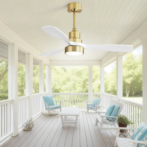48-Inch Modern LED <b>Ceiling</b> Fan with <b>Lights</b> 3 Wood Blades Noiseless Reversible Motor <b>Remote</b> <b>Control</b> - Product Image 2