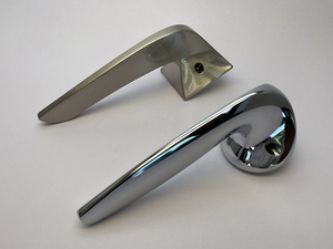 Poignée de porte moderne personnalisée en alliage de zinc Poignées de porte de sécurité à levier avec intérieur de chambre à coucher/salle de bain - Product Image 3