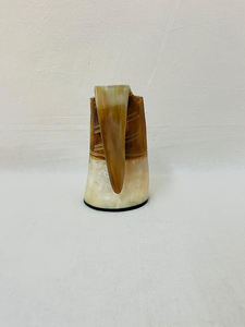 Cuenco artesanal de cuerno de búfalo 100% natural, imitación de cuerno vikingo antiguo, con borde de latón pulido, 6 pulgadas, para cerveza o hidromiel, regalo artesanal - Product Image 6