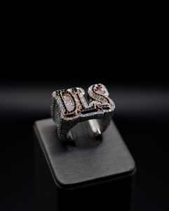 Anillos de Joyería Fina Personalizados con Logotipo de Letra, Moissanita Helada, Estilo Hip Hop, Certificados, con Engaste de Puntas, Plata 925, Bañados en Rodio y Plata - Product Image 6