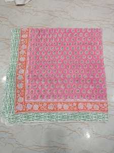 2025 High Quality Eco-Friendly Cotton Floral Hand Block Printed Strapless Plus Size <b>Sarong</b> Body Cover Summer Neck <b>Wrap</b> Dupatta - Product Image 4