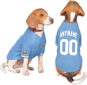 เสื้อเบสบอลสำหรับสุนัขจากโรงงาน ผลิตตามสั่ง น้ำหนักเบา ระบายอากาศได้ดี ป้องกันแบคทีเรีย ผ้าโพลีเอสเตอร์ แขนกุด สำหรับฤดูร้อน - Product Image 1