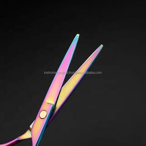 Ensemble de ciseaux à cheveux Rainbow, acier inoxydable japonais J2, ciseaux de coupe et d'éclaircissement pour barbiers professionnels, vente en gros OEM - Product Image 3