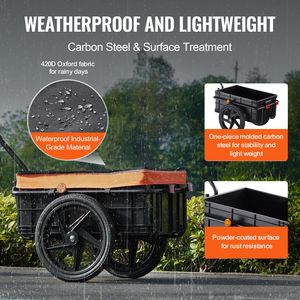 Chariot de vélo robuste, capacité de charge de 88 lb, remorque de transport pour vélo, pliable, rangement compact, attelage universel, conforme aux normes imperméables - Product Image 3