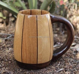 Chope à bière en bois Tayyab de qualité supérieure avec poignée, nouveau design, excellent design pour les cadeaux d'affaires - Product Image 3