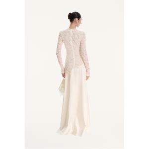 Nueva Colección de Vestidos Elegantes ODM, Vestido Largo con Decoración de Encaje Vietnamita, Vestido de Noche para Mujer con Materiales Mixtos de Vietnam - Product Image 6