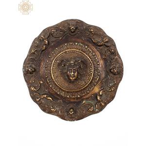 Medusa griega antigua hecha a mano de 8 pulgadas, colgante de pared de latón, artículo único para decoración del hogar - Product Image 1