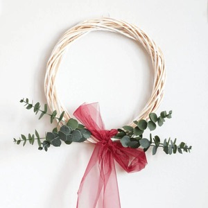 Rattan christmas wreath wholesale price Vietnam handicrafts best quality hand woven wreaths - Product Image 4