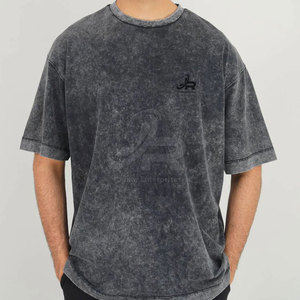 เสื้อยืดลำลองผู้ชายสไตล์สบายๆ ล้างสีแบบแอซิดวอช ผ้าฝ้าย 100% สไตล์ฤดูร้อน เสื้อยืดผู้ชายล้างสีแบบแอซิดวอช สตรีทแวร์ - Product Image 2