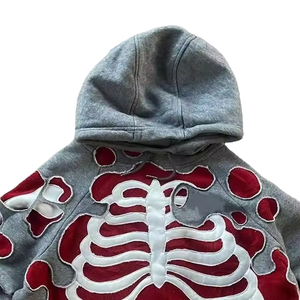 Nueva Sudadera con Capucha de Invierno con Estampado Digital de Esqueleto Gótico, de Alta Calidad y Corte Regular para Venta al Por Mayor - Product Image 5
