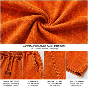 <b>Men</b> Acid Wash Straight Mid Waist Plus Size Heavyweight <b>Drawstring</b> Quick Dry Casual Streetwear Breathable <b>Trousers</b> Outdoor Gym - Product Image 6