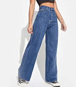 Best Price High Quality Plus Size Women's Vintage Eco-Friendly Breathable Streetwear Midweight Denim <b>Cargo</b> Pants Elastic Waist - Product Image 3
