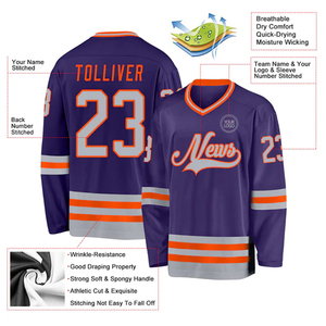 Professional Sports Hockey Jersey Custom Made Team Uniform With Player Name Number And Breathable Mesh Fabric - Product Image 6