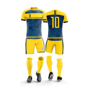 Maillot de football personnalisé à séchage rapide anti-UV pour hommes et enfants, tenue de sport par sublimation, service OEM disponible pour les équipes - Product Image 6