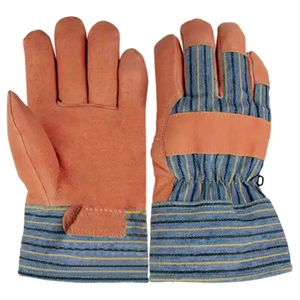 Guantes de Trabajo de Cuero Vacuno de Primera Calidad, Duraderos, con Puño Reforzado de Goma, Protección Industrial, Estilo Canadiense - Product Image 5