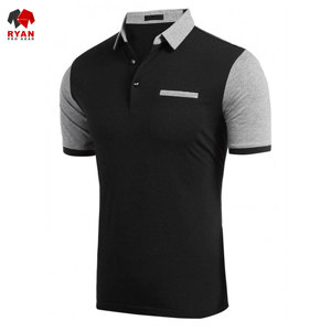 Chemises polo personnalisées anti-rides à impression numérique pour hommes avec logo personnalisé, manches courtes et poche - Product Image 5