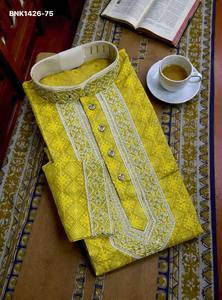New Variety <b>Silk</b> with Traditional Design Embroidered Readymade Full-Sleeve Short-<b>Kurta</b> Collection Manufacturer from Surat - Product Image 6