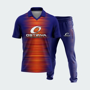 High Quality Breathable Sublimated Printed Cricket Jersey Custom Uniforms 100% Polyester Unisex Adult Elastic Waist Closure - Product Image 4
