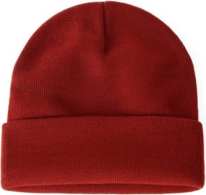 Bonnet en tricot 100 % acrylique unisexe avec revers, 260 couleurs, broderie logo personnalisée, chaud pour l'hiver - Product Image 3