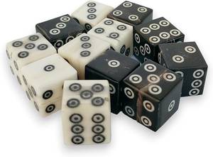 Hand Crafted 6 Sides Viking/Medieval Betting Bone and Horn <b>Dice</b> <b>Set</b> of 12 Pcs - 9/16 Inch (14-15 mm) Thick - Product Image 3