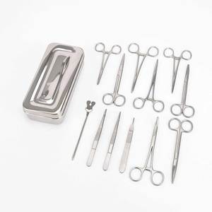 Kit de instrumentos quirúrgicos de 13 piezas con caja de esterilización, herramientas quirúrgicas médicas de acero inoxidable premium, calidad estadounidense y europea. - Product Image 3