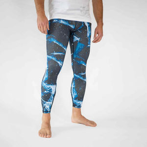 <b>Men</b> Active Compression Running Leggings Mid Waist Sublimation <b>Base</b> <b>Layer</b> Training Wear Premium Yoga Fitness Logo Plus Size OEM - Product Image 5