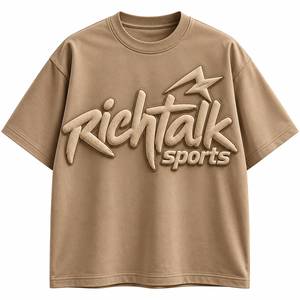 เสื้อยืดแขนสั้นผู้ชายสไตล์สปอร์ต สีดำ/แดงเลือดหมู/ทอง  โลโก้ด้านหน้า ระบายอากาศได้ดี แห้งเร็ว ทรงปกติ คอกลม ผ้าถัก - Product Image 1