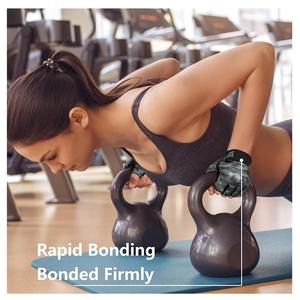Men's Breathable Leather <b>Half</b> Finger Gym Gloves Anti <b>Slip</b> Weight Lifting Fitness Training Gloves with Custom Logo - Product Image 4