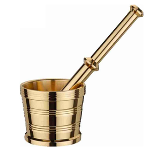 Brass <b>Mortar</b> And <b>Pestle</b> Grinding Spice <b>Mortar</b> & <b>Pestle</b> Eco-Friendly Hot Selling Shiny Polished <b>Mortar</b> <b>Pestle</b> Best Price - Product Image 2