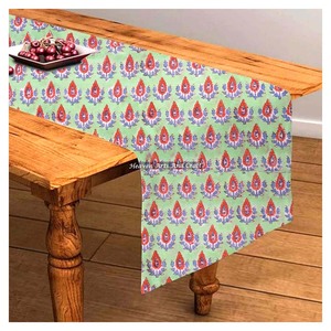 Custom Made 100% Cotton Fabric Hand Block Printed Table <b>Runners</b> For Home & Hotels In Multi Colour Print For Wedding Events Home - Product Image 6