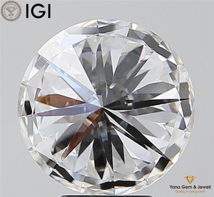 เพชรทรงกลม4.50กะรัตสำหรับปลูกในห้องปฏิบัติการมีสีใส VVS2ได้รับการรับรองจาก Halo Ring IGI - Product Image 6