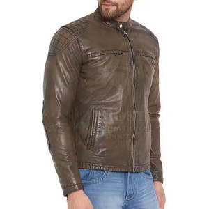 Chaquetas de Cuero para Hombre con Cierre, Chaquetas de Cuero Estilo Motociclista con el Mejor Material para Usar en Invierno - Product Image 3