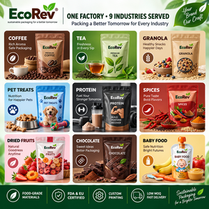 ถุงซิปล็อค EcoRev สำหรับใส่ผักอบกรอบ ป้องกันความชื้น รีไซเคิลได้ มาตรฐานสำหรับบรรจุภัณฑ์อาหาร - Product Image 4