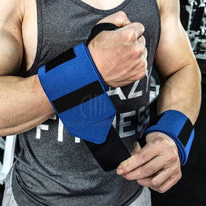 Muñequeras de levantamiento de pesas con color y logotipo personalizados para uso en el gimnasio, muñequeras al por mayor. - Product Image 6