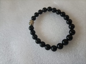 Pulsera de Turmalina Negra Natural con Amuleto de Buda, Pulsera de Cuentas de Cristal Hecha a Mano de 8 mm, Protección, Joyería Reiki, Regalo - Product Image 4
