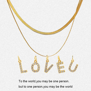 Collier chaîne en or véritable plaqué or, vente chaude, chaîne fine transfrontalière avec pendentif, design clavicule - Product Image 4