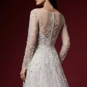 Robe de soirée longue en cristal perlé de qualité supérieure, sur mesure, fabricant, approvisionnement en gros - Product Image 2