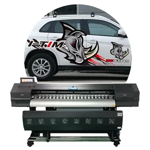 2 3 4 6 print heads Printing Car Stickers Poster 1.9m feather banner sublimation eco solvent printer with i3200 print head